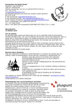 Nieuwsbrief DGH 9 2014