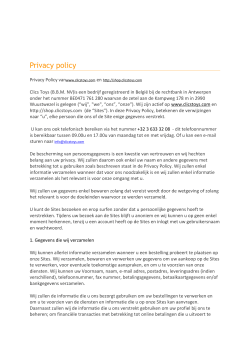 Privacy policy - Clics Toys.com