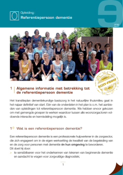 1 Algemene informatie met betrekking tot de referentiepersoon
