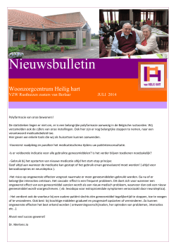 Juli 2014 - Rusthuizen Zusters van Berlaar