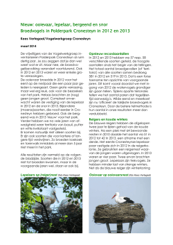 verslag 2012 en 2013 - Polderpark Cronesteyn