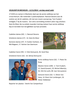 VELDLOOP IN MECHELEN – 11/11/2014 : verslag