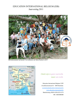 EIB &ndash; Jaarverslag 2011 - Education International Belgium