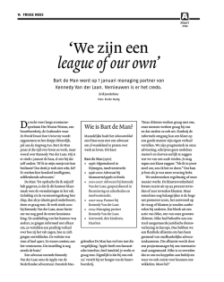 Interview Bart de Man in Advocatenblad