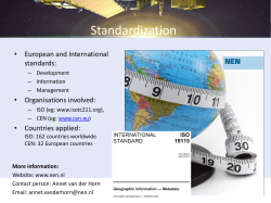 Standardization - Water and Climate Service