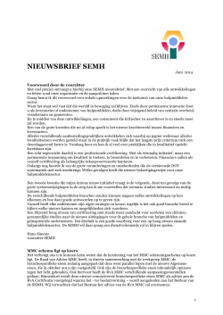 Nieuwsbrief juni 2014