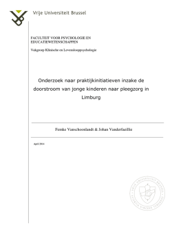 Dat onderzoeksrapport - Welzijn, Volksgezondheid en Gezin