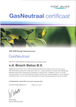 GasNeutraal certificaat