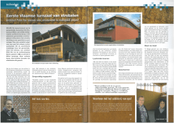 Eerste Vlaamse turnzaal van strobalen (I