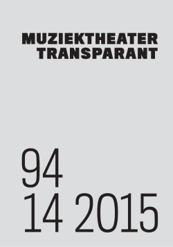 Brochure 2014 - 2015 - Muziektheater Transparant