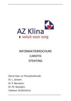 INFORMATIEBROCHURE CAROTIS STENTING