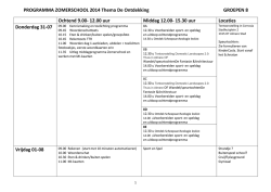 Programma groep 8