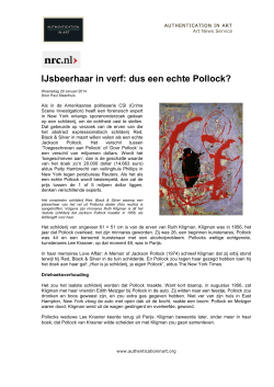 IJsbeerhaar in verf- dus een echte Pollock? - NRC