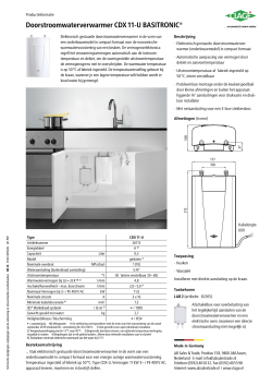 Doorstroomwaterverwarmer CDX 11-U BASITRONIC®