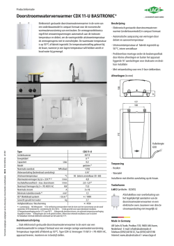 Doorstroomwaterverwarmer CDX 11-U BASITRONIC&reg;