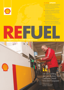 De verwachting is dat we dankzij Shell FuelSave Diesel brandstof