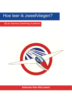 brochure - Vlaamse Zweefvlieg Academie