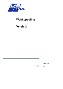 Webkoppeling Versie 2 - Uitzendsoftware UBplus