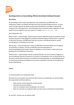 Gunningscriteria en beoordeling offertes Kennisbank biobased