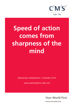 Speed of action comes from sharpness of the mind