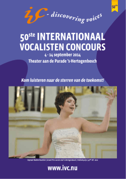 50ste INTERNATIONAAL - Internationaal Vocalisten Concours