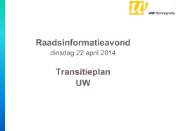 Presentatie transitie UW gemeente Utrecht
