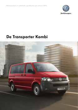 De Transporter Kombi - Volkswagen Bedrijfswagens