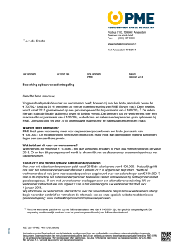 Brief werkgevers aftopping pensioenopbouw boven E 100.000