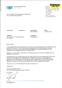 Brief SRE - Gemeente Helmond