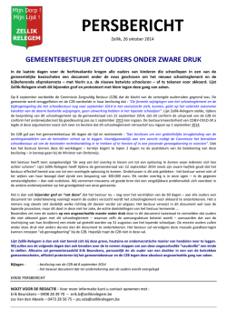 PERSBERICHT - Lijst ZELLIK