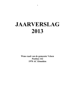 JAARVERSLAG 2013 - Gehandicaptenberaad gbvelsen.nl