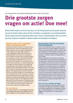 Drie grootste zorgen vragen om actie! Doe mee!