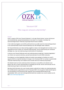 Informatiebrief - Onderwijs Zorgkoepel Noord