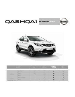 Technische specificaties Nieuwe Nissan Qashqai