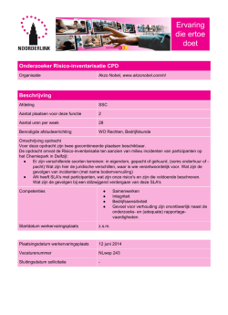 Onderzoeker Risico-inventarisatie CPD