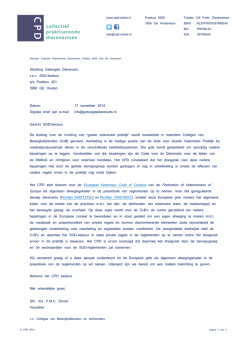 Het CPD heeft de SGD verzocht de Europese gids als algemeen