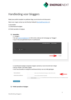 Handleiding voor bloggers