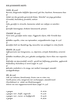 BIB GOURMAND MENU VOOR (€ 9,50)