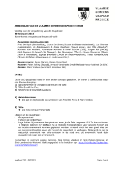 Verslag jeugdraad 20/2/2014