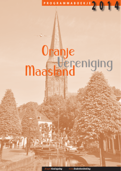 Oranjeboekje 2014 - Oranje Vereniging Maasland