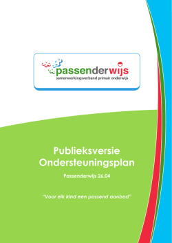 Publieksversie Ondersteuningsplan