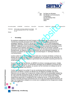 SBTNO advies voornemen ontslag Lid RvC CPA N.V.