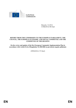 EUROPEAN COMMISSION Brussels, 3.6.2014 COM(2014