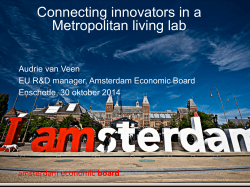 Connecting innovators in a Metropolitan living lab