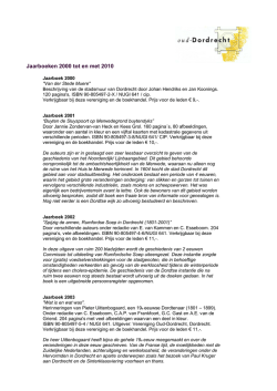Jaarboeken 2000 tot en met 2010