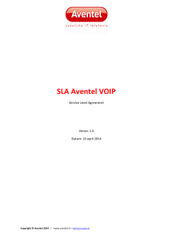SLA Aventel VOIP - Aventel Zakelijke IP Telefonie