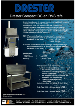 Drester Compact DC en RVS tafel