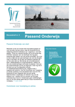 Nieuwsbrief - OVO Zaanstad