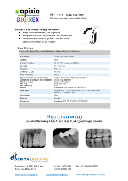 Specificaties - Dental Imaging
