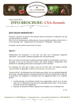 INFO-BROCHURE: CSA